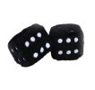 Creative Plush Dice Hanging Ornament for Car Rearview Mirror Home Décor, Black