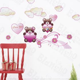 Twin Bear - Wall Decals Stickers Appliques Home Decor