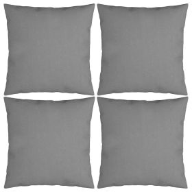 Throw Pillows 4 pcs Gray 23.6"x23.6" Fabric