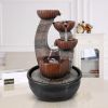 16.1inches Indoor Tabletop Water Fountain with Led Lights and Pump