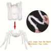 59inch Giant Halloween Hairy Spider, Realistic Scary White Spider Props Decoration For Indoor And Outdoor Decoration