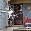 59inch Giant Halloween Hairy Spider, Realistic Scary White Spider Props Decoration For Indoor And Outdoor Decoration