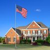 20 ft Al Flag Pole w/ US Flag and Ball