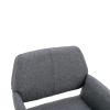 Hengming Small Modern Living Dining Room Accent Chairs Fabric Mid-Century Upholstered Side Seat Club Guest with Metal Legs Legs (Gray)1pcs/ctn.