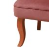 Pink Velvet Accent Chair for Living Room Stylish Wood Frame Upholstered Single Sofa Home & Office Furniture