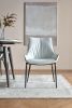 Dining Chairs Set of 2, Modern Dining Table Chairs with Metal Legs, Upholstered Side Chairs, Accent Chiars for Dining Room, Kitchen, White