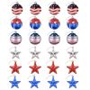 24Pcs Set Hanging Ornaments Ball Star Patriotic Festival Party Decor Independence Day 4th of July Christmas Tree Wall Indoor Outdoor Decoration