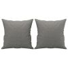 Throw Pillows 2 pcs Dark Gray 15.7"x15.7" Fabric