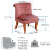 Pink Velvet Accent Chair for Living Room Stylish Wood Frame Upholstered Single Sofa Home & Office Furniture