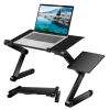 Foldable Laptop Table Bed Notebook Desk with Mouse Board Aluminum Alloy Breakfast Snacking Tray for Home Office Travel Use