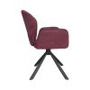 Red Fabric Black Legs; Swivel Accent Chair 1 PC