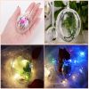 5 PCS Clear Plastic Easter Christmas Balls Baubles Sphere Fillable Xmas Tree Ornament