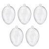 5 PCS Clear Plastic Easter Christmas Balls Baubles Sphere Fillable Xmas Tree Ornament