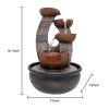 16.1inches Indoor Tabletop Water Fountain with Led Lights and Pump