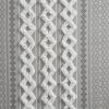 Imani Cotton Printed Curtain Panel with Chenille Stripe and Lining