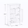 Modern White Bathroom Standing Storage Cabinet with 3 Drawers and 1 Door