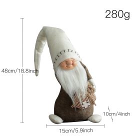 Nordic Gunny Bag Rudolph Decorated Doll (Option: White bag old man)