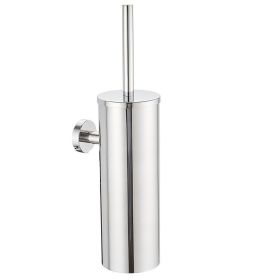 304 Stainless Steel Toilet Brush Punching Bathroom Wall Mounted Toilet Brush Cleaning Vertical Bracket (Option: Mirror face-Wall hanging)