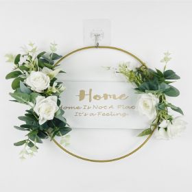 Welcome Sign Window Wall Decoration Garland (Option: White small)