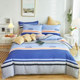 Cotton Single And Double Student Dormitory Three Piece Quilt Cover (Option: Versailles-Double Quilt Cover 180x 220cm)