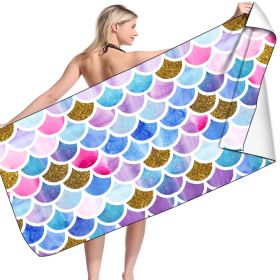 Microfiber Variety Bath Towel Towel Sea Stand Holiday Rectangular Sand Shawl 3D Printing (Option: MEIry13-75x150cm)