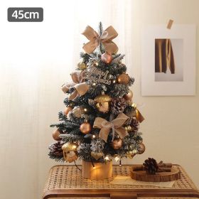 Desktop Christmas Tree Set 45CM Window Decoration Mini Ornaments (Option: Gold-45cm)