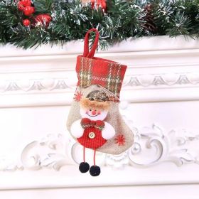 Christmas Decorations Christmas Stocking Pendant Christmas Stocking Gift Bag Hanging Piece (Option: EW14)