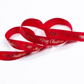 Christmas Ribbon Thread Ribbon Diy Cake (Option: Bronzing red-10yards roll)