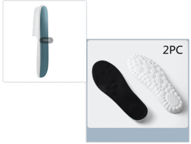 Boys And Girls' Sports Insoles And Long Handle Decontamination And Cleaning Shoe Brush (Option: Shoe brush and black insoles-39 to 40)