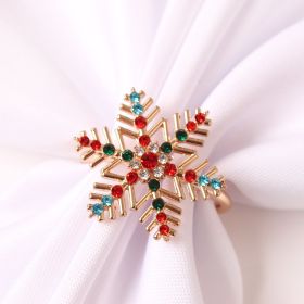 Christmas Tree Napkin Ring Snowflake Napkin Button (Option: Snowflake)