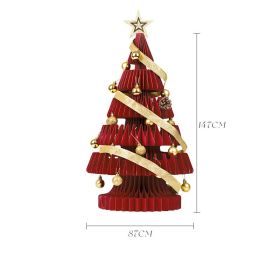 Decorate Christmas Decorations With Ornaments (Option: A red 147cm)