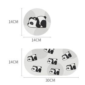 Simple Drain Pad Bathroom Faucet Suction Speed Cheers Pad (Option: Giant panda-Two piece set)