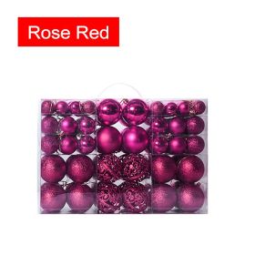 Christmas Matte Decorative Ball (Option: Rose Red)