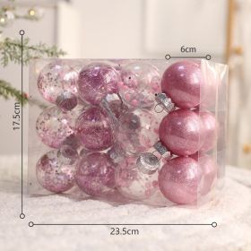 Christmas Tree Pendant Ball Creative Decoration (Option: Clear pinkr24)