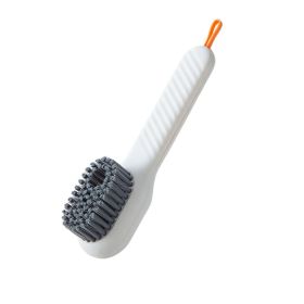 Deep Cleaning Shoe Brush Automatic Liquid Discharge Cleaning Brush Soft Bristles Household Laundry For Daily Use Cleaning Tool (Color: White)