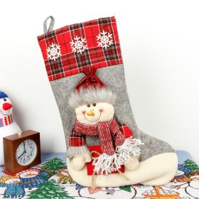 Christmas Socks Gift Bag Large Three-dimensional (Option: B snowman)