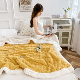 Tuff Down Blanket Lamb Wool Thickened (Option: Yellow-70x100cm)