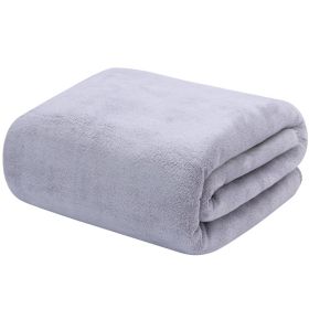 Large Cotton Absorbent Quick Drying Lint Resistant Towel (Option: White grey thickened-80x190cm)