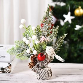 Simple Mini Christmas Decoration Window Small Tree Photography Props (Option: Birds)