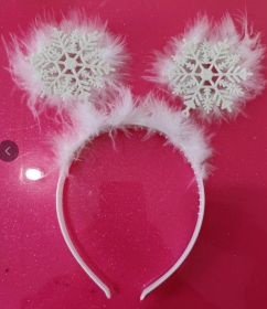 New Christmas Headband Cartoon Snowflake Antlers Decorative Hair Clip (Option: F Snowflake Style)