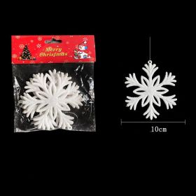 Plastic White Snowflake String Window Christmas Party Place Pendant (Option: 249NO)