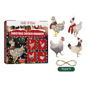 Home Holiday Party Christmas Tree Atmosphere Decoration Chicken Pendant (Option: Style1)