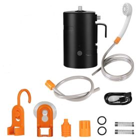 Outdoor Water Pumping Portable Shower (Option: Black-Standard configuration)