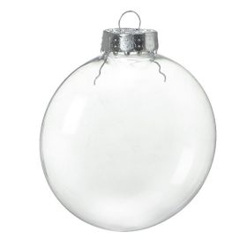 Special-shaped Transparent Christmas New Plastic Ball Bulb Modeling Props (Option: Flat Ball)