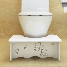 Toilet Seat Foot Mat Children Elderly Toilet Heightening Insole PVC Wood Plastic Bench Senbang (Option: Deer)