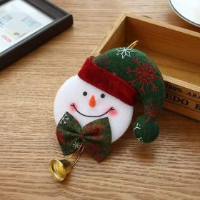 Christmas Decorations Old Man Doll Hanging Bell Pendant Tree Pendant Holiday Layout Scene Supplies (Option: Snowman Bell)