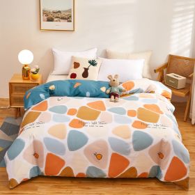 Cotton Single And Double Student Dormitory Three Piece Quilt Cover (Option: Riverstones-Double Quilt Cover 180x 220cm)