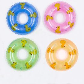 Water Playing Toy Little Yellow Duck Baby Boys And Girls Bathing Swimming Set (Option: Swimming ring-Random color 1pc)