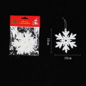 Plastic White Snowflake String Window Christmas Party Place Pendant (Option: 234NO)