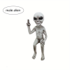 1pc, Outer Space Alien Resin Statue Alien Statue Garden Ornaments Miniatures Art Decor For Home Indoor Outdoor Ornaments Decorations